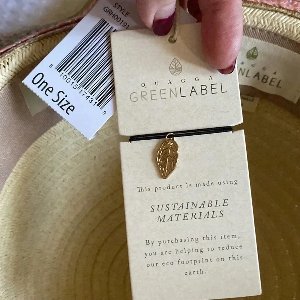Quagga Floppy Beach Hat includes Free Bracelet Eco Friendly OS